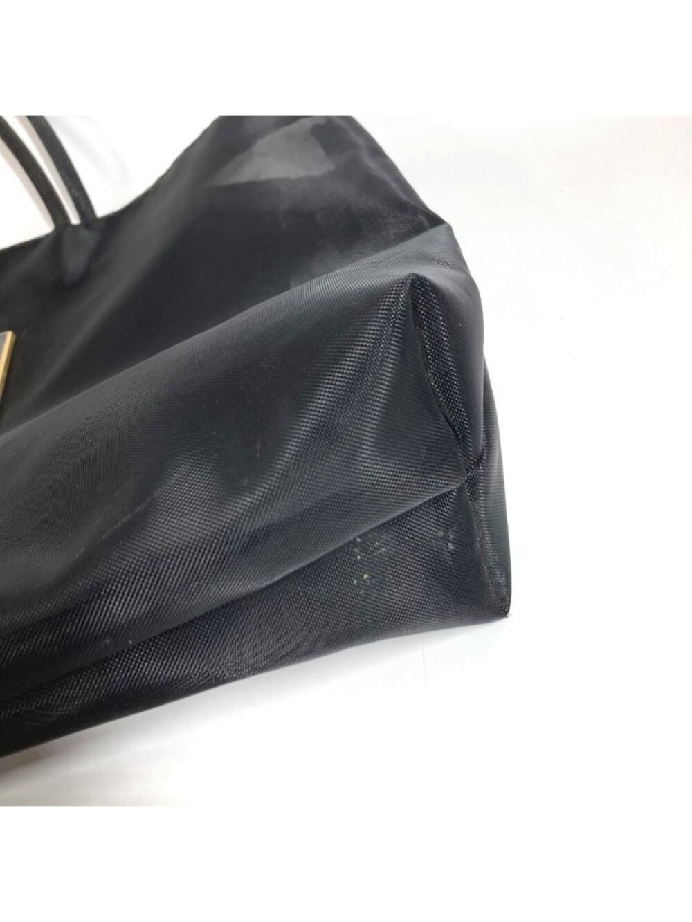 Fendi Handbag FF Logo Mesh Leather Black - Picture 5 of 9